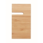 Bamboo placemat for phone, paper clips and coloured note paper wood colour fifth view