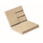 Eco-friendly notepad made from grass paper beige colour