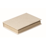 Eco-friendly notepad made from grass paper beige colour second view