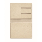 Eco-friendly notepad made from grass paper beige colour seventh view