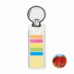 Bookmark with ruler, sticky notes and seeds for promotions white colour