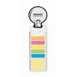 Bookmark with ruler, sticky notes and seeds for promotions white colour third main view