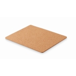 Rectangular mousepad made of cork beige colour