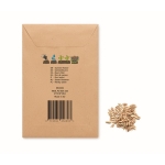 Seed packet with poppies, for promotional gifting beige colour second view