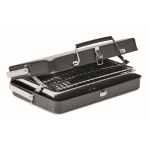 Portable stainless steel grill in a case for summer marketing black colour second view