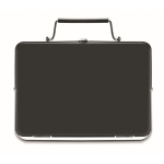 Portable stainless steel grill in a case for summer marketing black colour fifth view