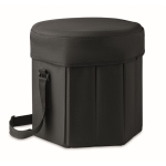 Cooler bag made of polyester can be used as a table or stool black colour second view