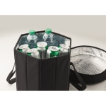 Cooler bag made of polyester can be used as a table or stool black colour fifth photographic view