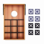 Tic-Tac-Toe throwing game with 8 bags and wooden board wood colour fourth view