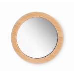 Bamboo makeup mirror, with drawstring bag wood colour second view