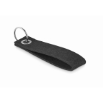 Rectangular felt keyring black colour