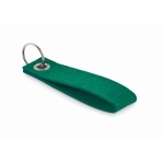 Rectangular felt keyring green colour