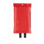 Red fire blanket made of fiberglass in a PVC bag, 120x180 cm red colour second view