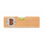 Small spirit level, bamboo with bottle opener wood colour fourth view