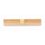 Tool set in bamboo case with, for promotions wood colour sixth view