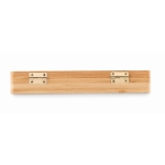 Tool set in bamboo case with, for promotions wood colour seventh view