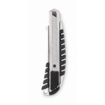 Retractable aluminium utility knife with 8 blades silver colour second view