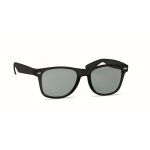 Sunglasses with recycled RPET frame, UV400 protection black colour