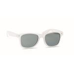 Sunglasses with recycled RPET frame, UV400 protection white colour