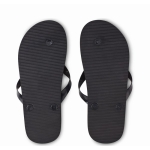 Cork flip-flops for the beach black colour third view