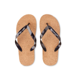 Cork flip-flops for the beach view with print area