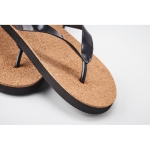 Cork flip-flops for the beach black colour fourth photographic view