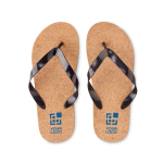 Cork flip-flops for the beach view with print area