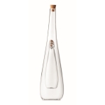 Borosilicate glass oil and vinegar bottle with cork stopper transparent colour fourth view