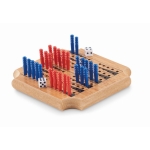 Set of 4 cork coasters with mini board-games for promotions wood colour fifth view