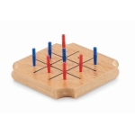 Set of 4 cork coasters with mini board-games for promotions wood colour sixth view