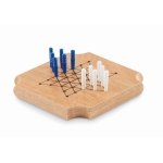 Set of 4 cork coasters with mini board-games for promotions wood colour seventh view