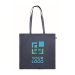 Organic cotton bag with  jeans look for promotions, 250 g/m2 view with print area