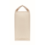 Eco-canvas shopping bag with bamboo handle, 360 g/m2 beige colour fourth view