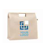 Eco-canvas shopping bag with bamboo handle, 360 g/m2 view with print area