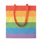 Tote bag with rainbow design and long handles, 200 g/m2 multicolour colour