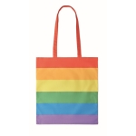 Tote bag with rainbow design and long handles, 200 g/m2 multicolour colour second view