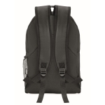 Black RPET heathered polyester backpack black colour third view