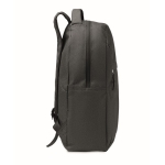 Black RPET heathered polyester backpack black colour fifth view