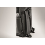 Rollable daypack, RPET polyester with closure black colour second photographic view