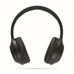 Foldable Bluetooth headphones in a cotton bag black colour second view