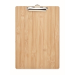 Clipboard in DINA4 format made of bamboo with clip for forms wood colour