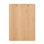 Clipboard in DINA4 format made of bamboo with clip for forms wood colour second view