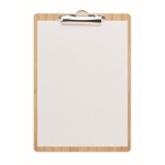 Clipboard in DINA4 format made of bamboo with clip for forms wood colour third view