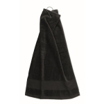 Cotton golf towel, 350 g/m2 black colour