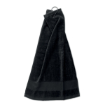 Cotton golf towel, 350 g/m2 black colour