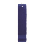 Cotton golf towel, 350 g/m2 blue colour view with print area