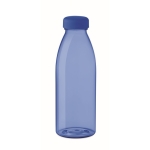 Plastic bottle made of RPET, BPA free, in many colours, 550 ml royal blue colour