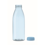 Plastic bottle made of RPET, BPA free, in many colours, 550 ml transparent light blue colour third view