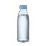 Plastic bottle made of RPET, BPA free, in many colours, 550 ml transparent light blue colour fourth view