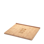 Large bamboo chopping board with juice groove view with print area